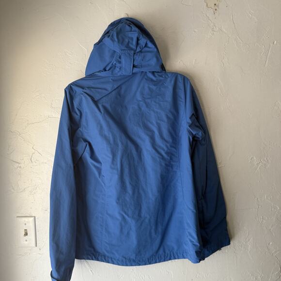 LL Bean Jacket Womens Small Blue Hooded Nylon Lightweight Rain Windbreaker Coat - Picture 9 of 10